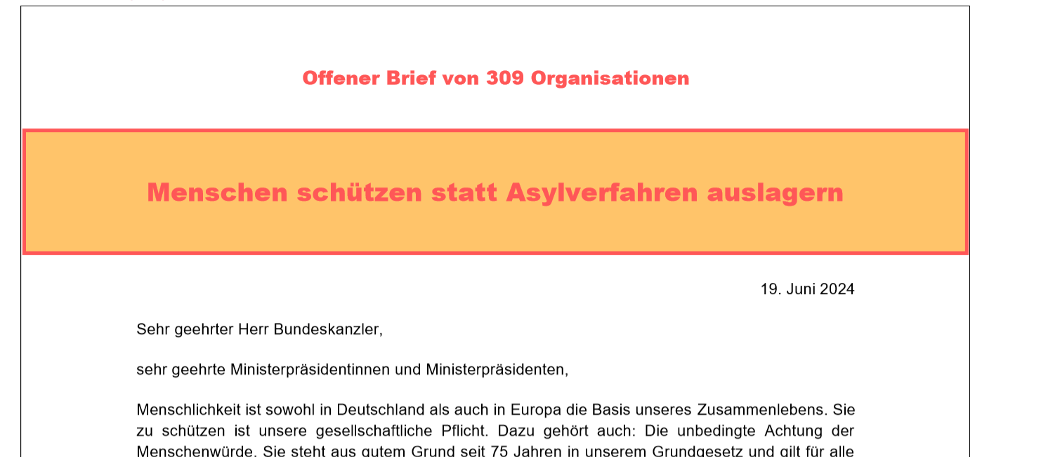 Menschen schützen statt Asylverfahren auslagern